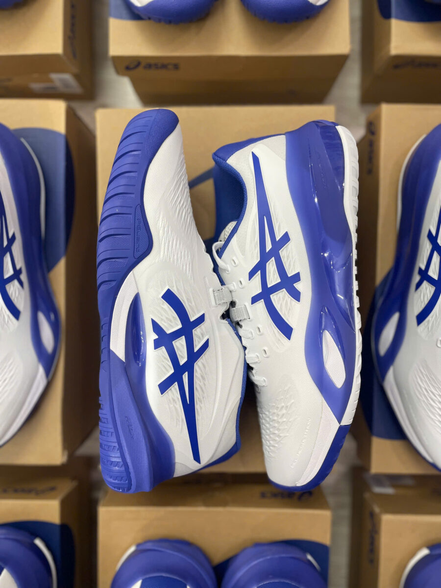 giày tennis/pickleball asics gel-resolution x 'white dark cobalt' 1041a481-101