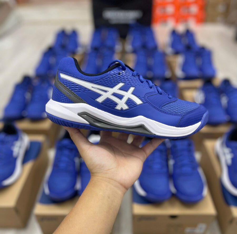 giày tennis/pickleball asics gel dedicate 8 - dark cobalt/white 1041a408-402