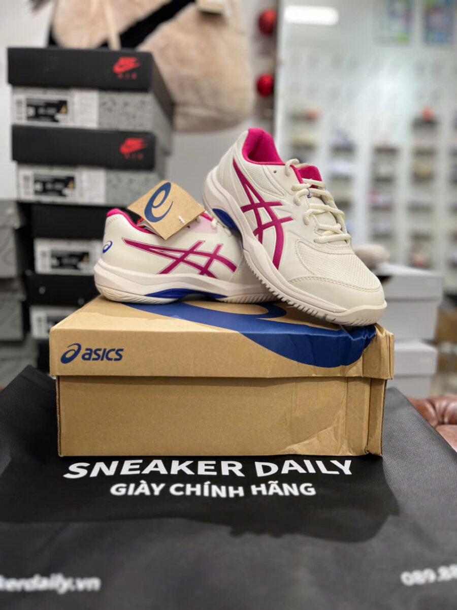 giày tennis/pickleball asics gel-game™ grade school 'cream/bright rose' 1044a083-102