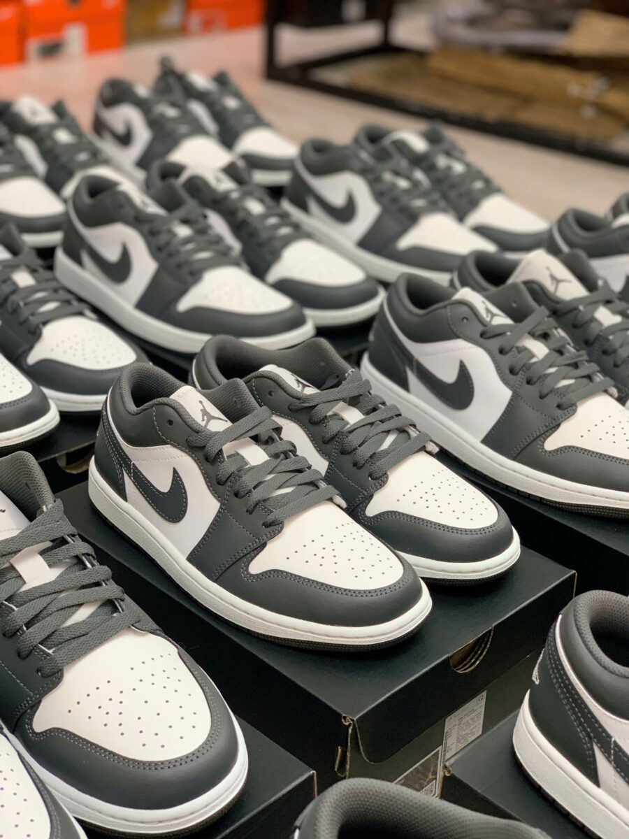 giày air jordan 1 low 'grey white' 553558-044
