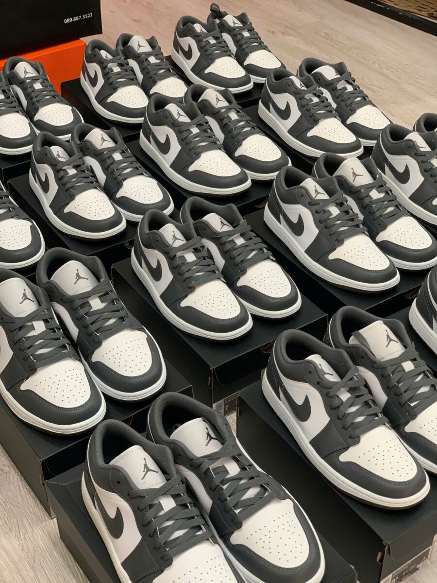 giày air jordan 1 low 'grey white' 553558-044