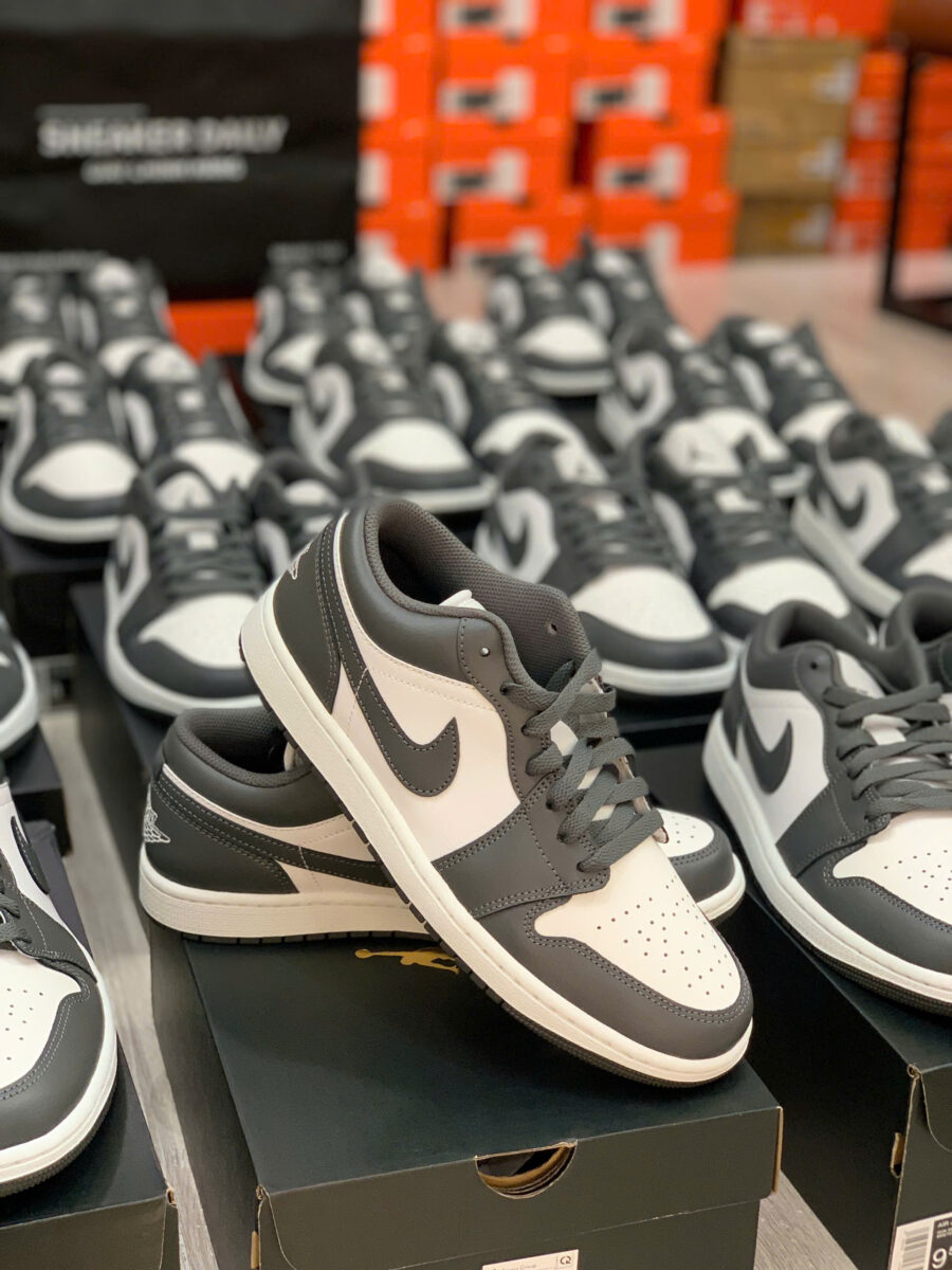 giày air jordan 1 low 'grey white' 553558-044