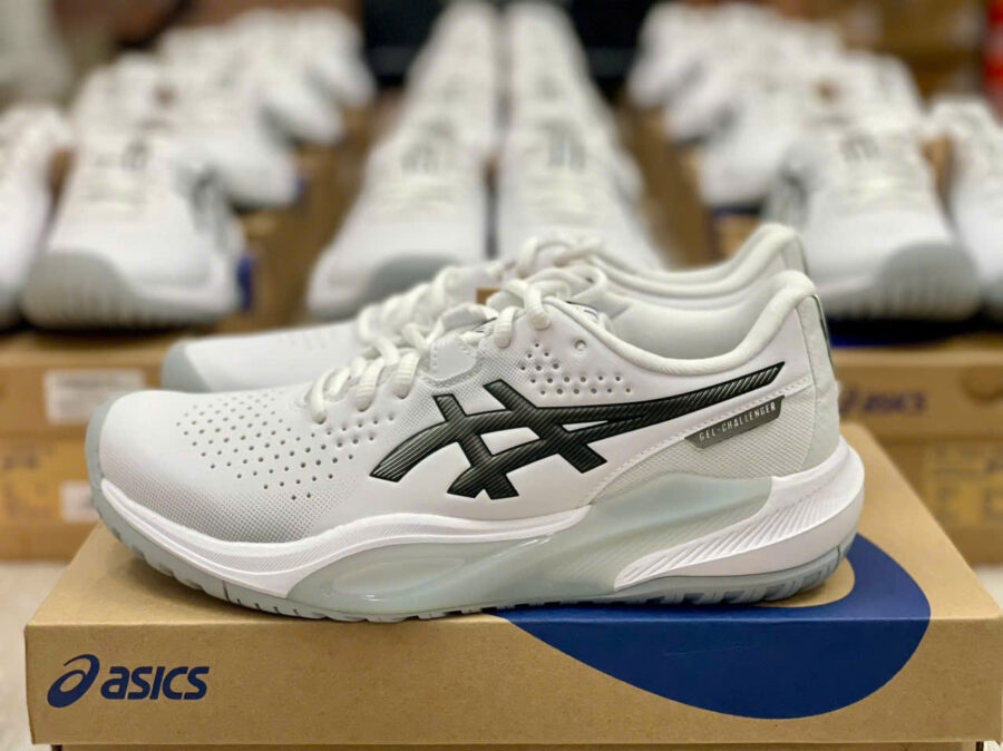 giày tennis/pickleball asics gel-challenger 15 ‘white gunmetal’ 1041a510-101