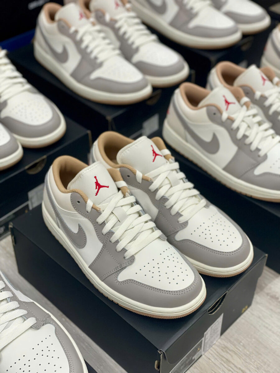 giày air jordan 1 low 'red college grey' 553558-169
