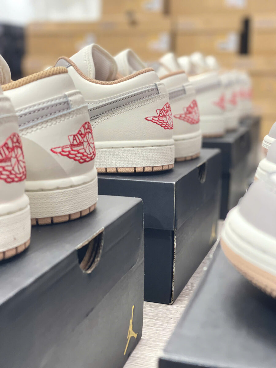 giày air jordan 1 low 'red college grey' 553558-169