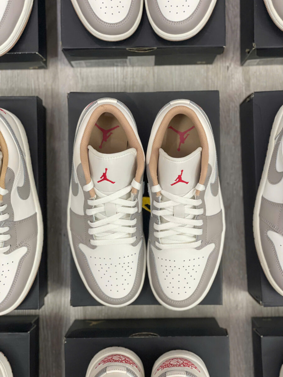 giày air jordan 1 low 'red college grey' 553558-169