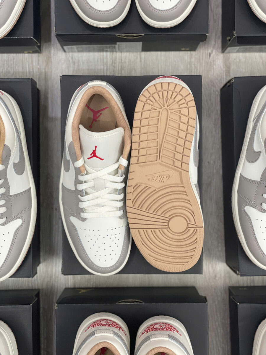 giày air jordan 1 low 'red college grey' 553558-169