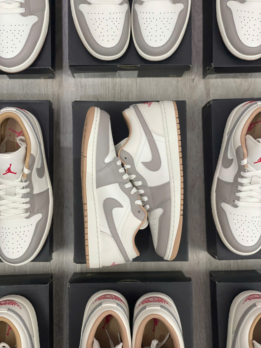 giày air jordan 1 low 'red college grey' 553558-169
