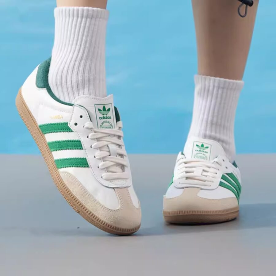 giày adidas samba og 'white green collegiate green' ji3202