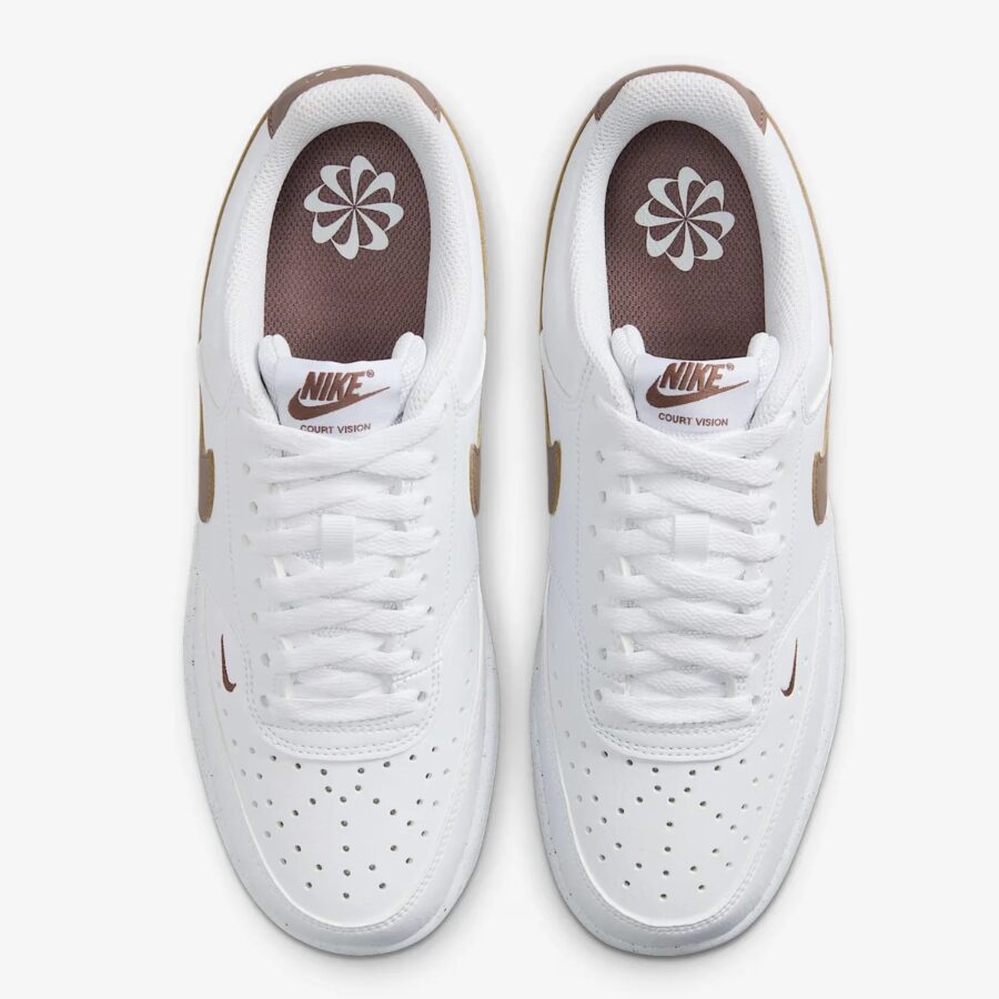 giày nike court vision low 'white mink brown' fv9952-103