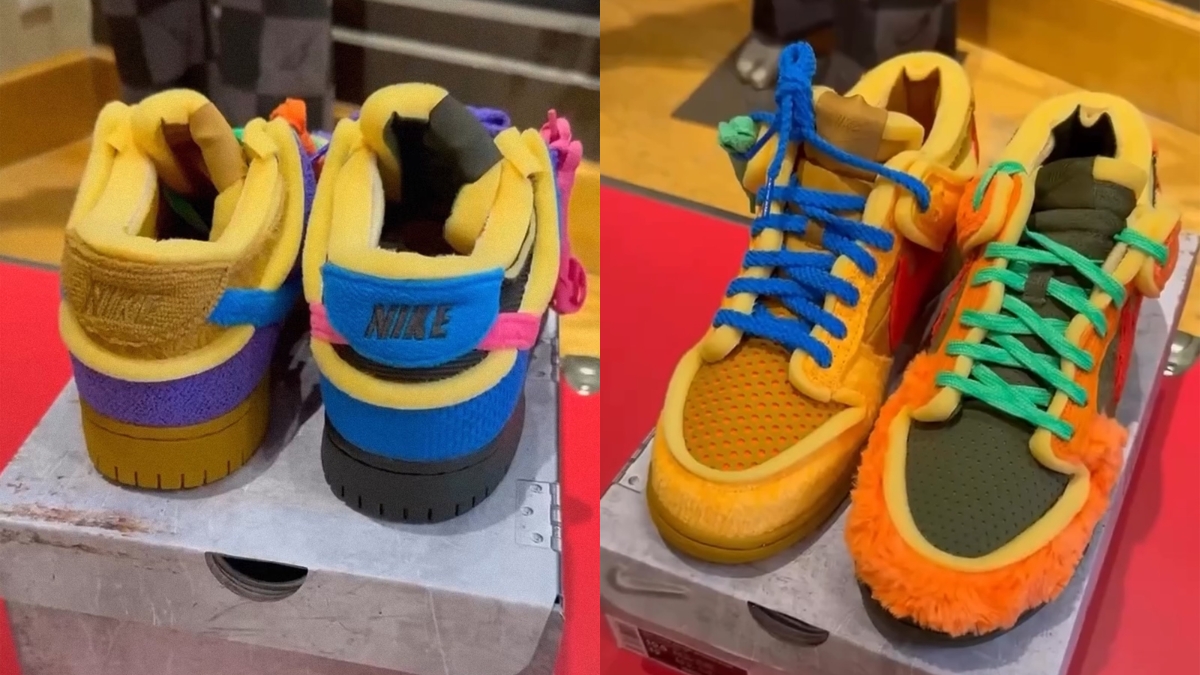 thiết kế độc lạ của cpfm x nike dunk “swamp sponge”