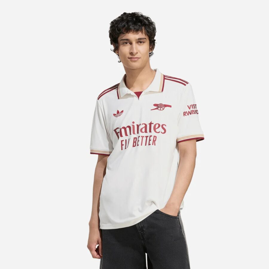 áo adidas arsenal sân thứ ba mùa giải 2526 'white' ji9556
