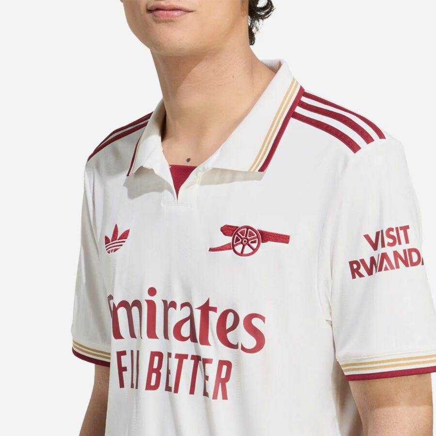 áo adidas arsenal sân thứ ba mùa giải 2526 'white' ji9556