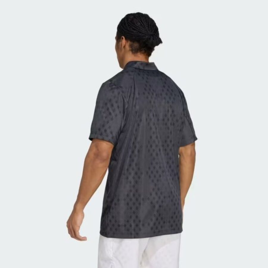 áo tennis/pickleball adidas polo club climacool 'carbon black' jm1205