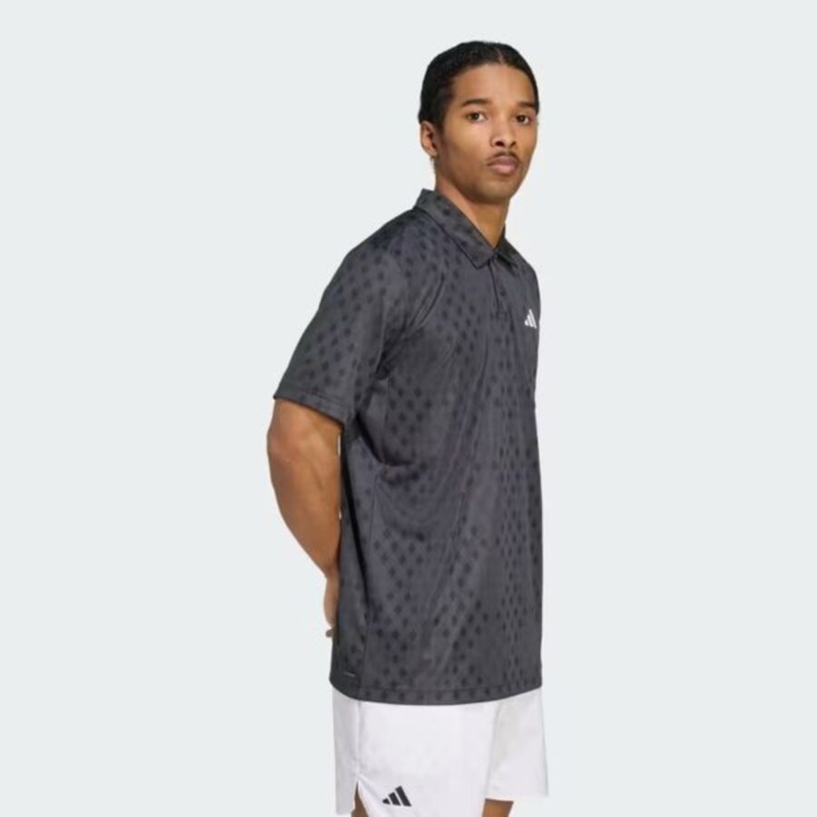 áo tennis/pickleball adidas polo club climacool 'carbon black' jm1205