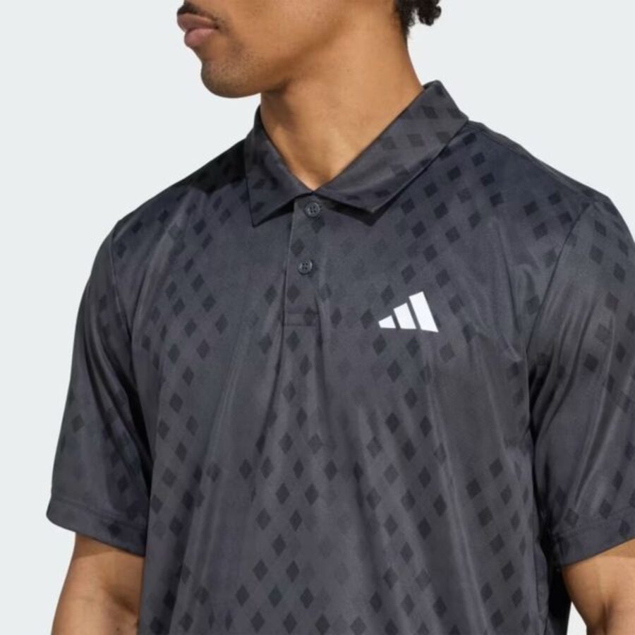 áo tennis/pickleball adidas polo club climacool 'carbon black' jm1205