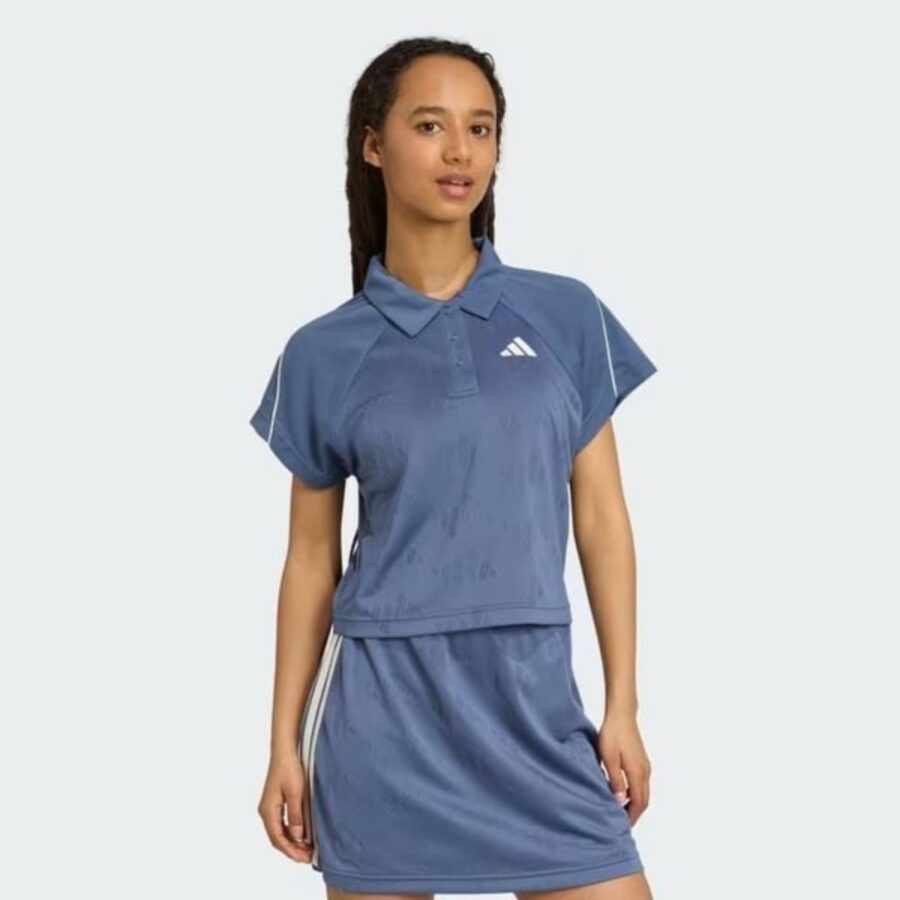áo tennis/pickleball adidas polo stadium 3 sọc 'preloved ink' jy3422