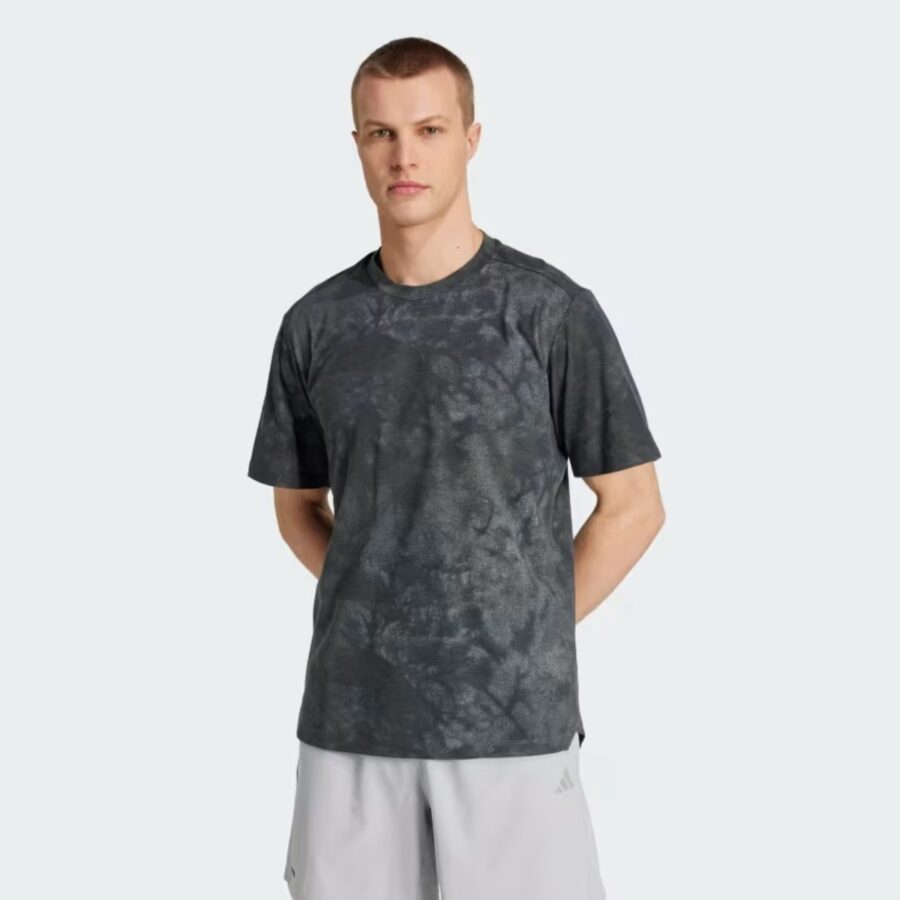 áo adidas t-shirt tập luyện power graphic 'grey six' jx6284