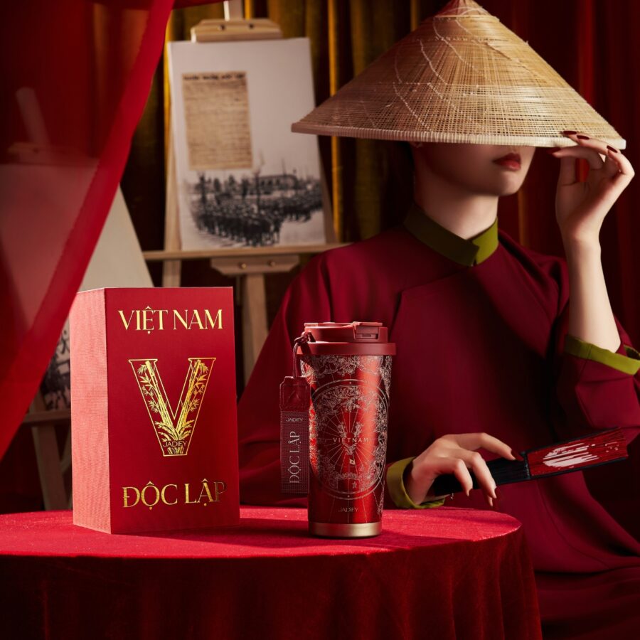 bộ quà tặng ly giữ nhiệt arty cup "việt nam độc lập" 520ml jadify