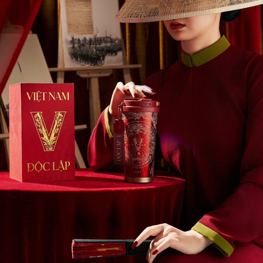 bộ quà tặng ly giữ nhiệt arty cup "việt nam độc lập" 520ml jadify