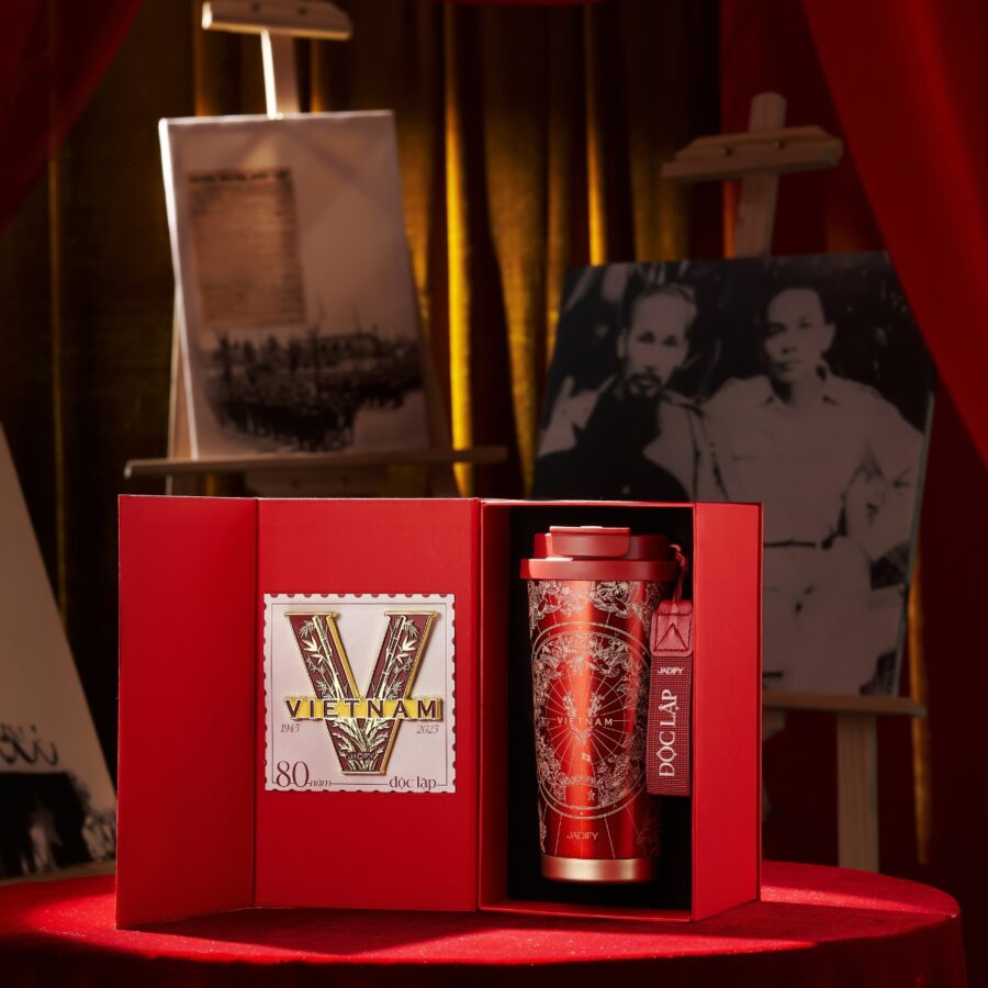 bộ quà tặng ly giữ nhiệt arty cup "việt nam độc lập" 520ml jadify