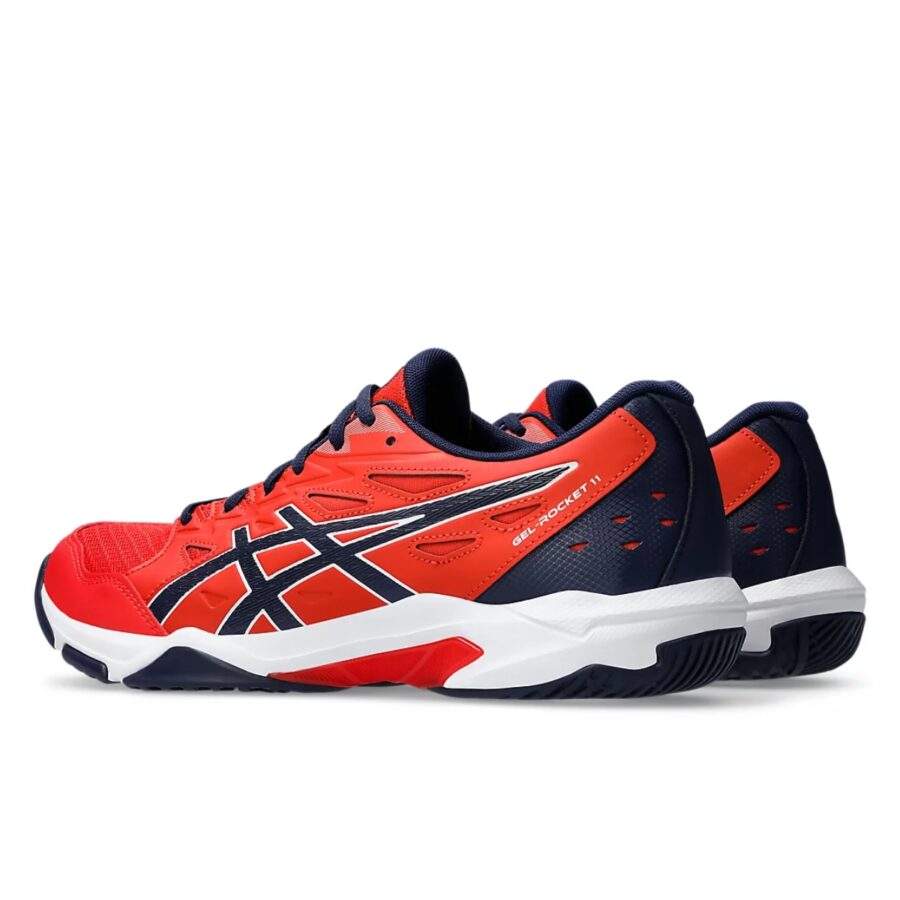giày tennis/pickleball asics gel-rocket 11 'fiery red & peacoat' 1071a091-601