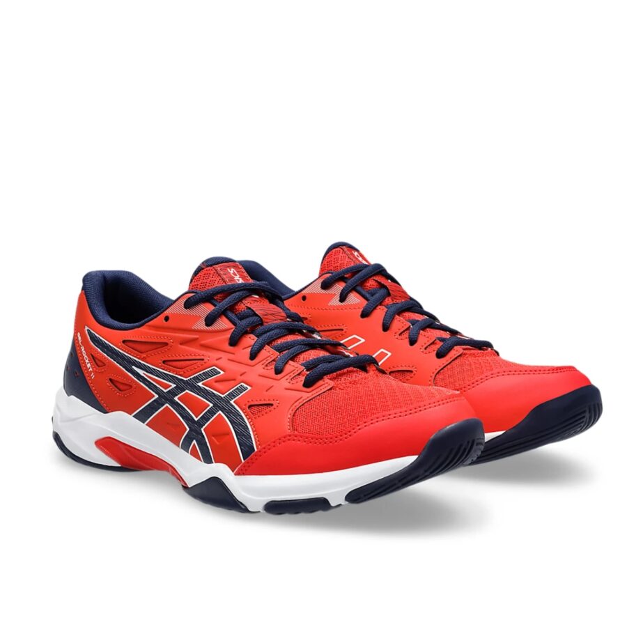 giày tennis/pickleball asics gel-rocket 11 'fiery red & peacoat' 1071a091-601