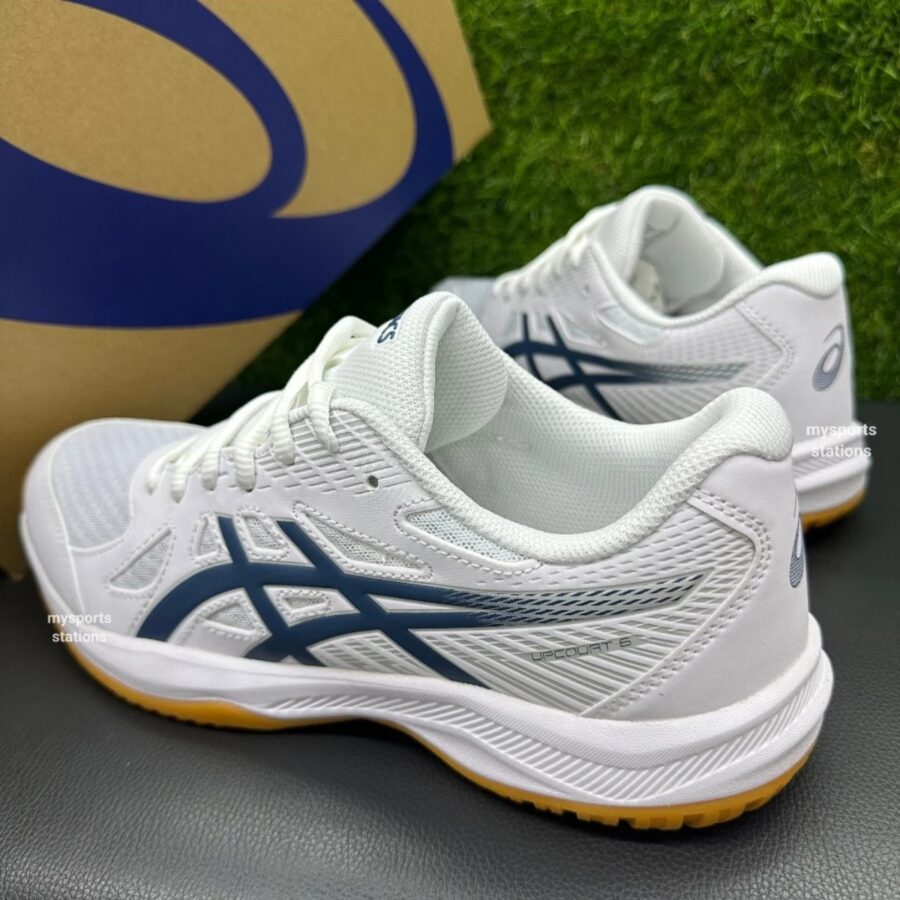 giày tennis/pickleball asics upcourt 6 ‘white vintage indigo’ 1071a104-100