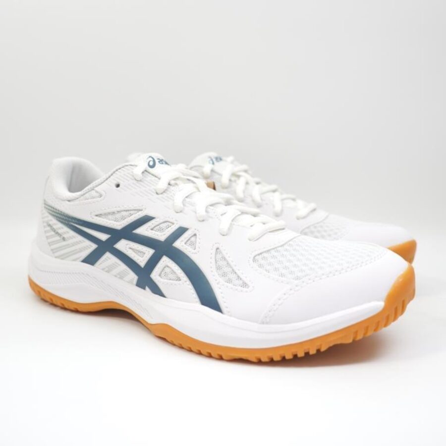 giày tennis/pickleball asics upcourt 6 ‘white vintage indigo’ 1071a104-100
