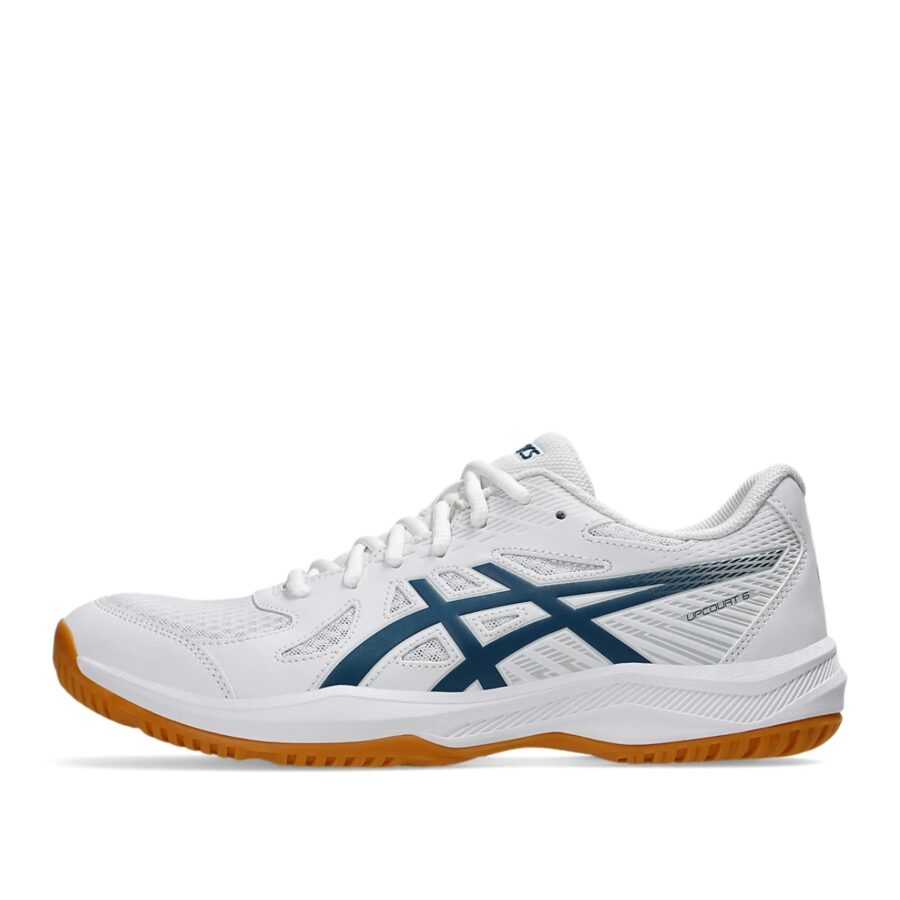 giày tennis/pickleball asics upcourt 6 ‘white vintage indigo’ 1071a104-100