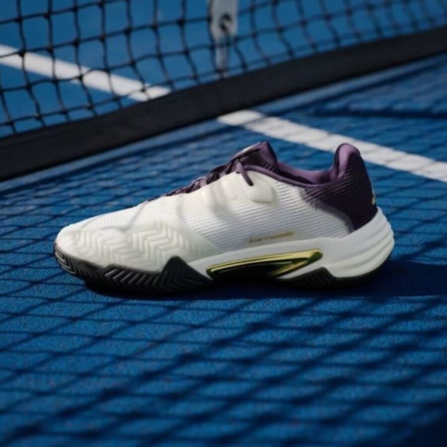 giày tennis/pickleball adidas barricade 13 'core white' jr1499