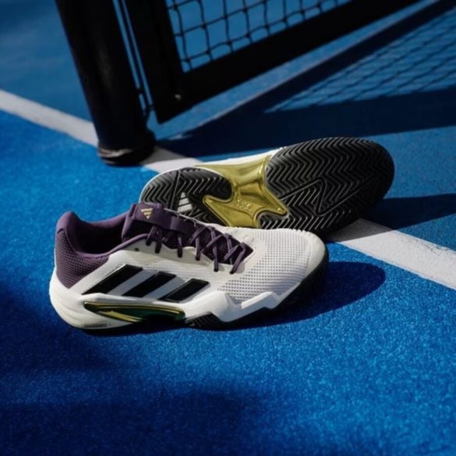 giày tennis/pickleball adidas barricade 13 'core white' jr1499