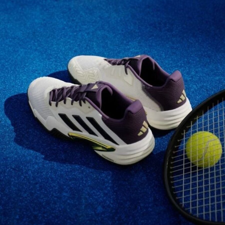 giày tennis/pickleball adidas barricade 13 'core white' jr1499
