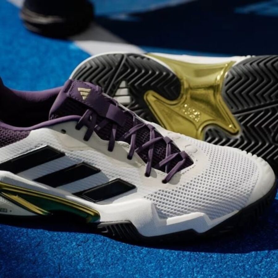 giày tennis/pickleball adidas barricade 13 'core white' jr1499