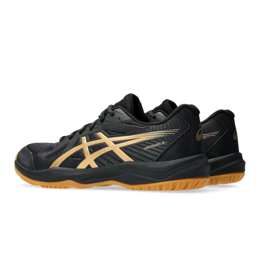 giày tennis/pickleball asics upcourt 6 'black gold' 1071a104-002