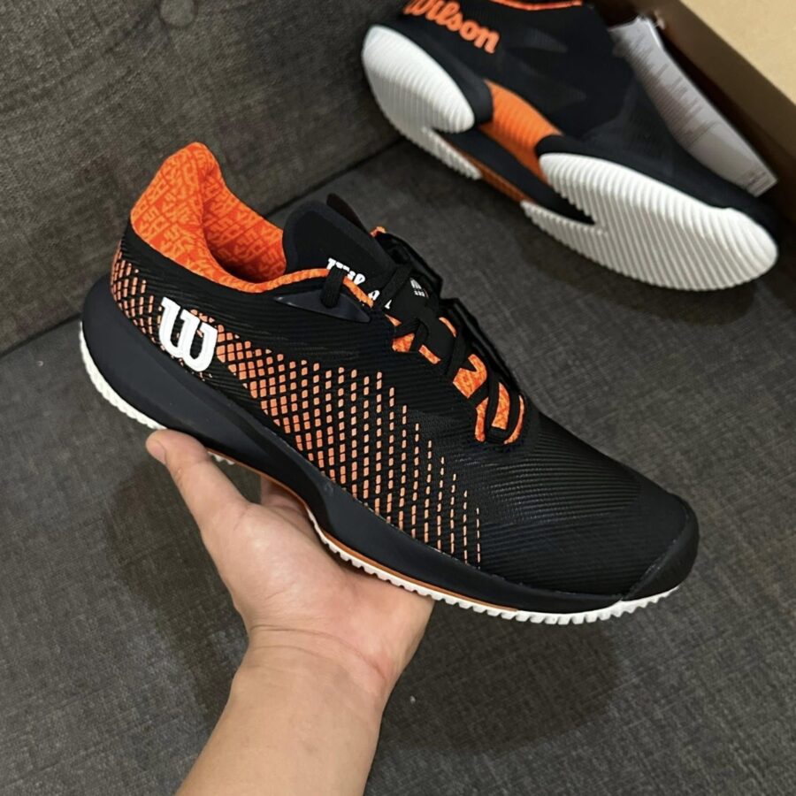 giày tennis/pickleball wilson kaos swift 1.5 ‘black orange’ wrs330980