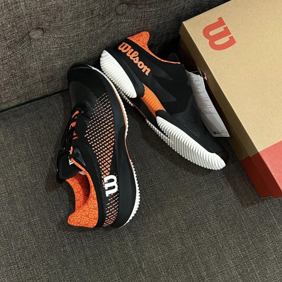 giày tennis/pickleball wilson kaos swift 1.5 ‘black orange’ wrs330980