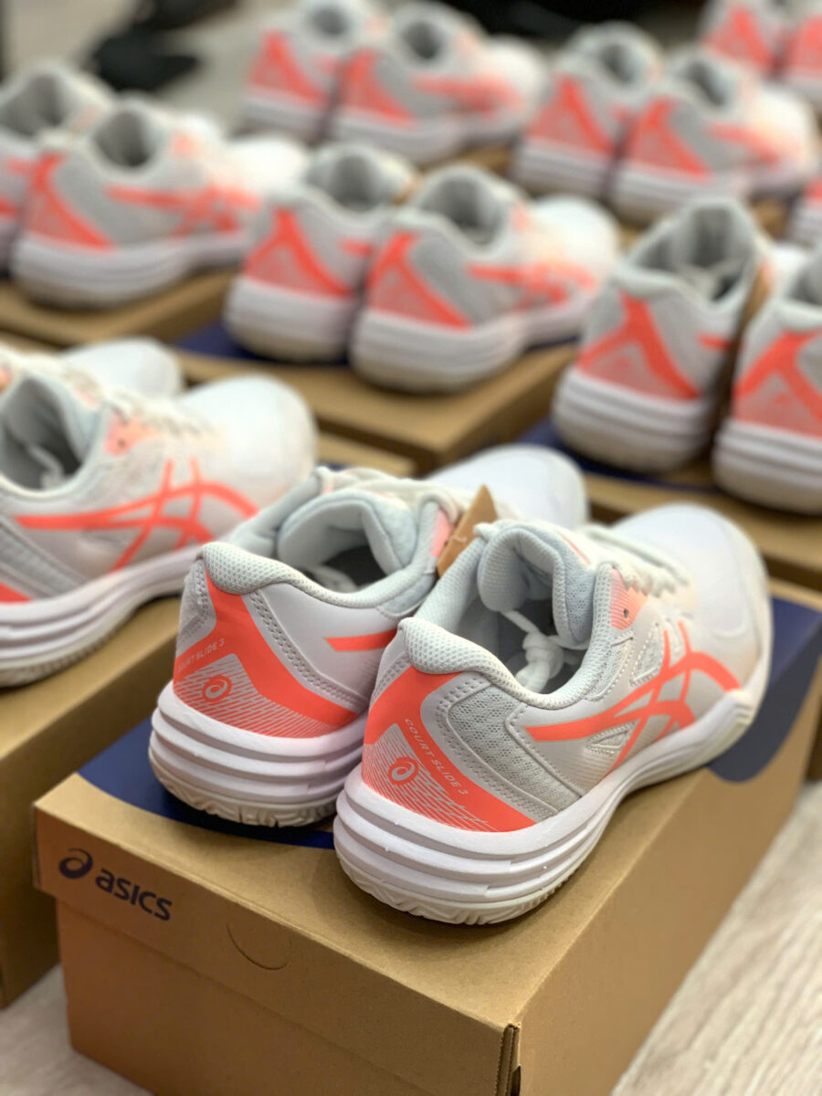 giày tennis/pickleball asics court slide 3 clay oc 'white sun coral' 1042a230-102