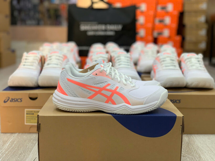 giày tennis/pickleball asics court slide 3 clay oc 'white sun coral' 1042a230-102