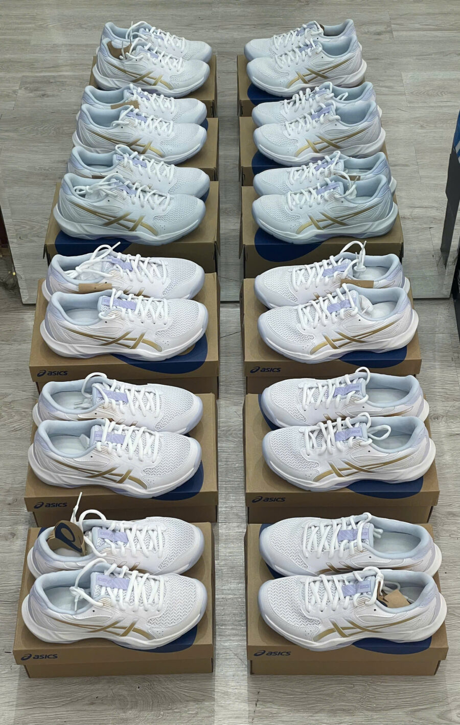 giày tennis/pickleball asics gel-rocket 12 'white champagne' 1072a119-102