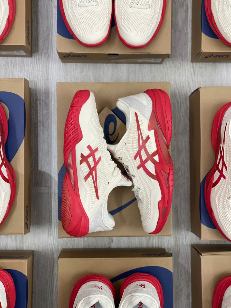 giày tennis/pickleball asics court ff 3 novak 'cream red' 1041a522-968