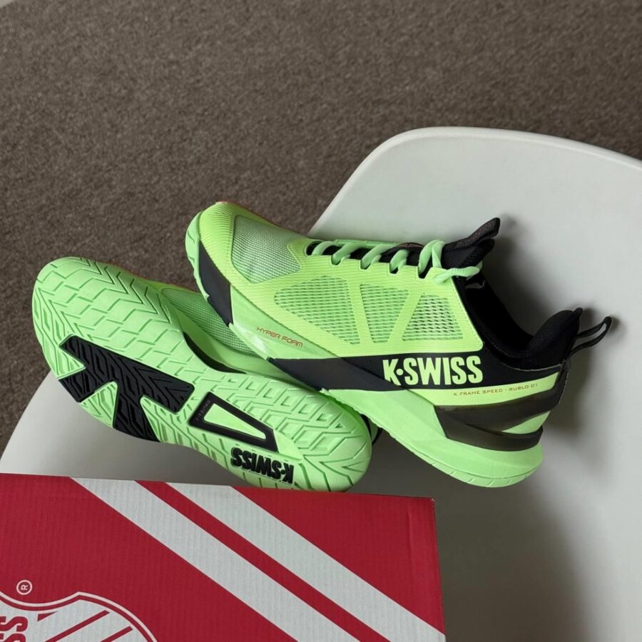 giày tennis/pickleball k-swiss k-frame speed rublo ''soft neon green' 09483-306-m