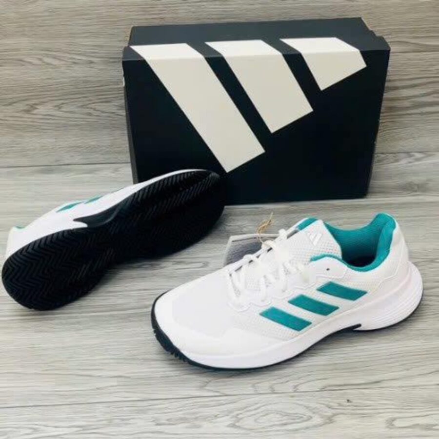 giày tennis/pickleball adidas gamecourt 2 'cloud white pure teal' jp7722