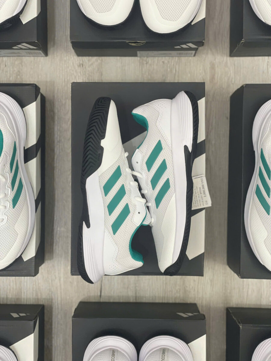 giày adidas gamecourt 2.0 tennis "cloud white/pure teal" jp7722