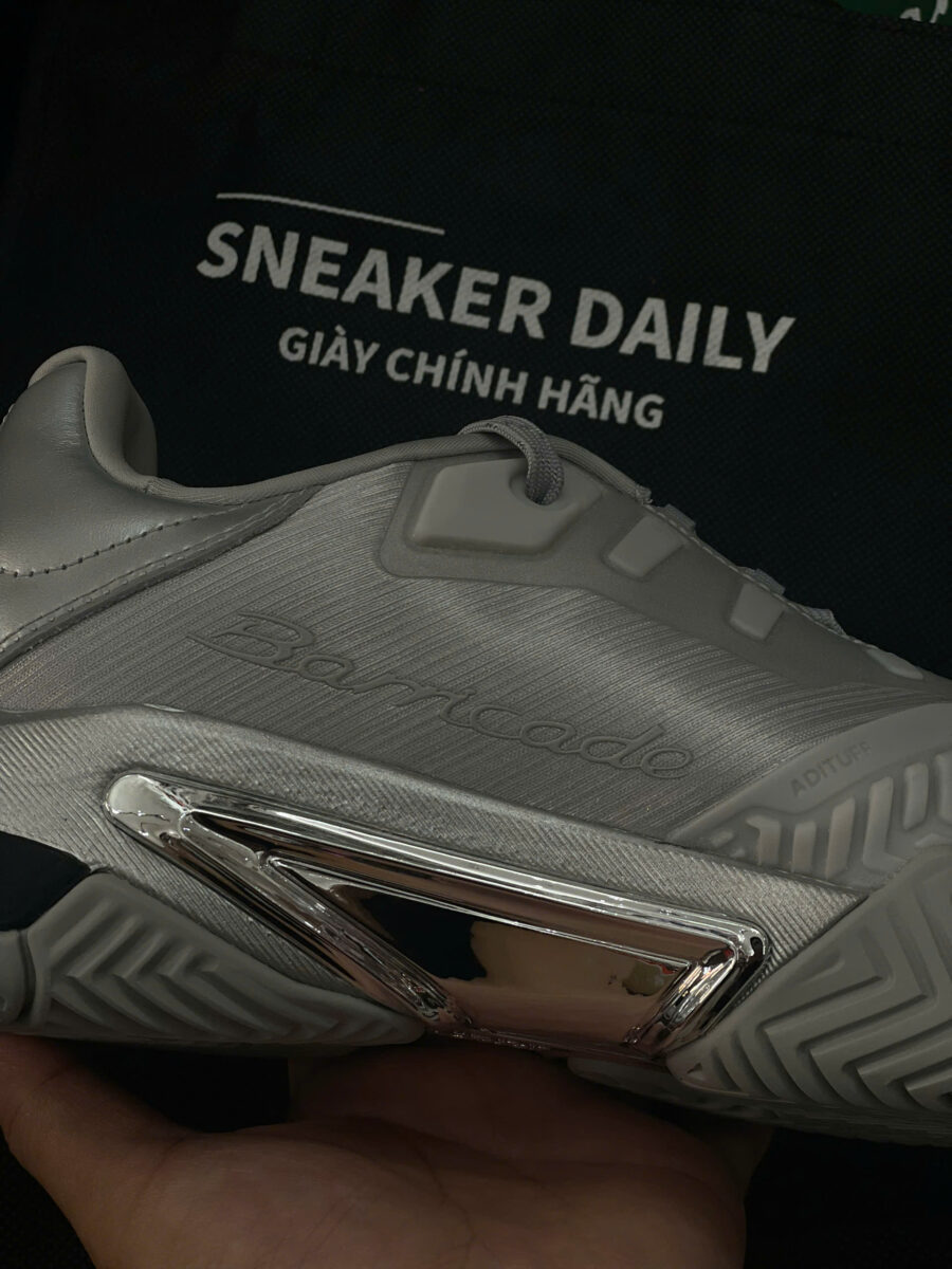 giày tennis/pickleball adidas barricade 13 ''silver metallic'' jp5379