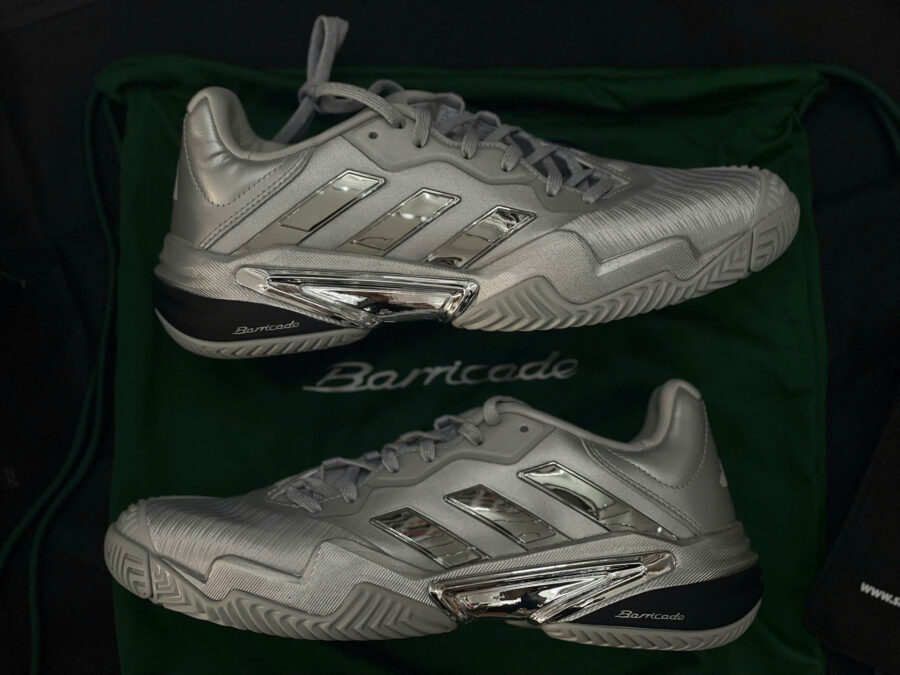 giày tennis/pickleball adidas barricade 13 ''silver metallic'' jp5379