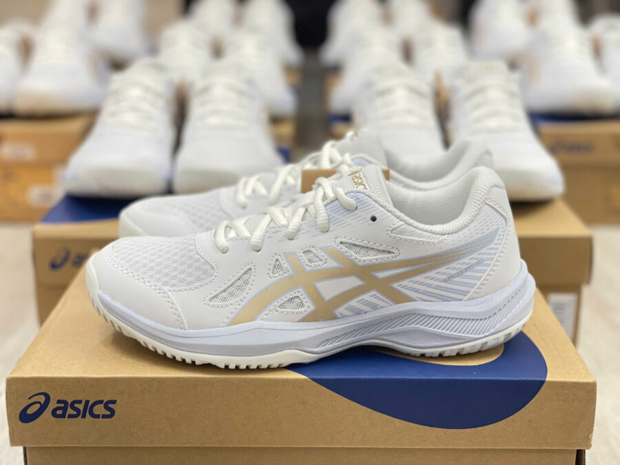 giày asics upcourt 6 'white/champagne' 1074a045-103