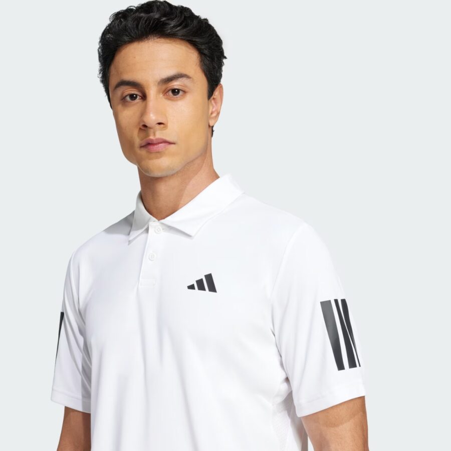 áo polo tennis/pickleball adidas 3 sọc tennis club nam 'white' je0412