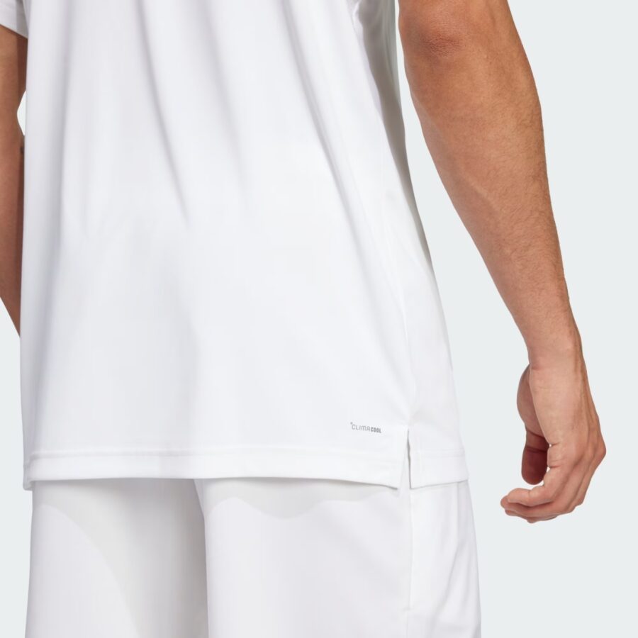 áo polo tennis/pickleball adidas 3 sọc tennis club nam 'white' je0412