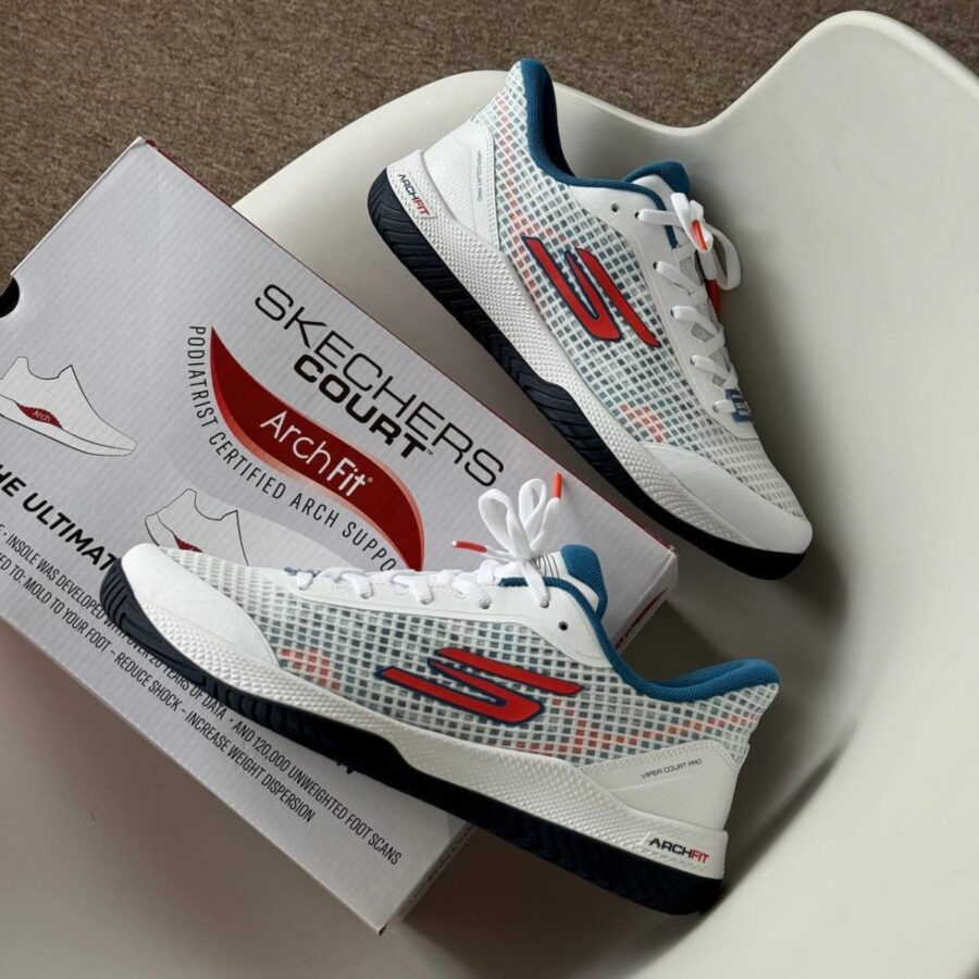 giày skechers viper court pro ‘white’ 246069c-wtq